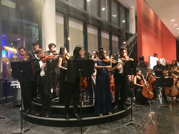 Concertgoers were greeted by a string performance at the Tony Bennett Birthday Celebration. Image by Chrysa Karaolis.